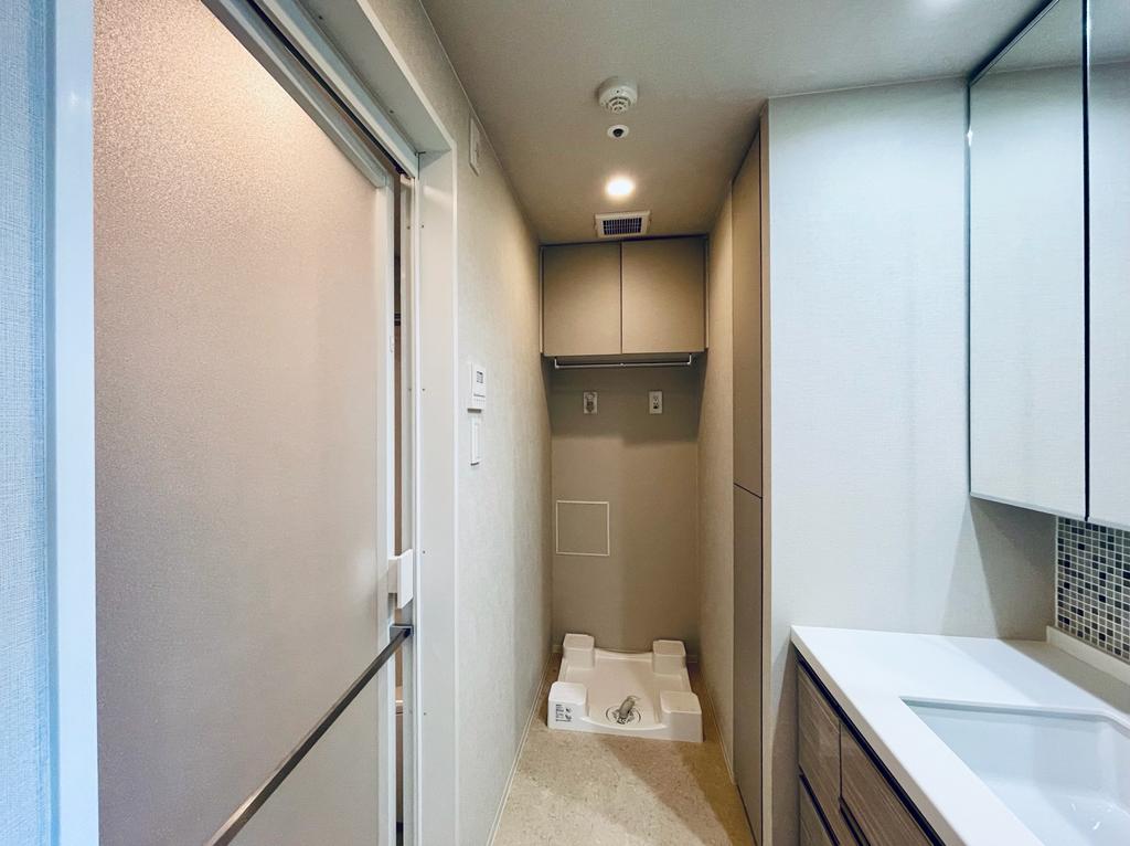 ザ・熊本ガーデンズ 2LDK パウダールームの洗濯機置き場