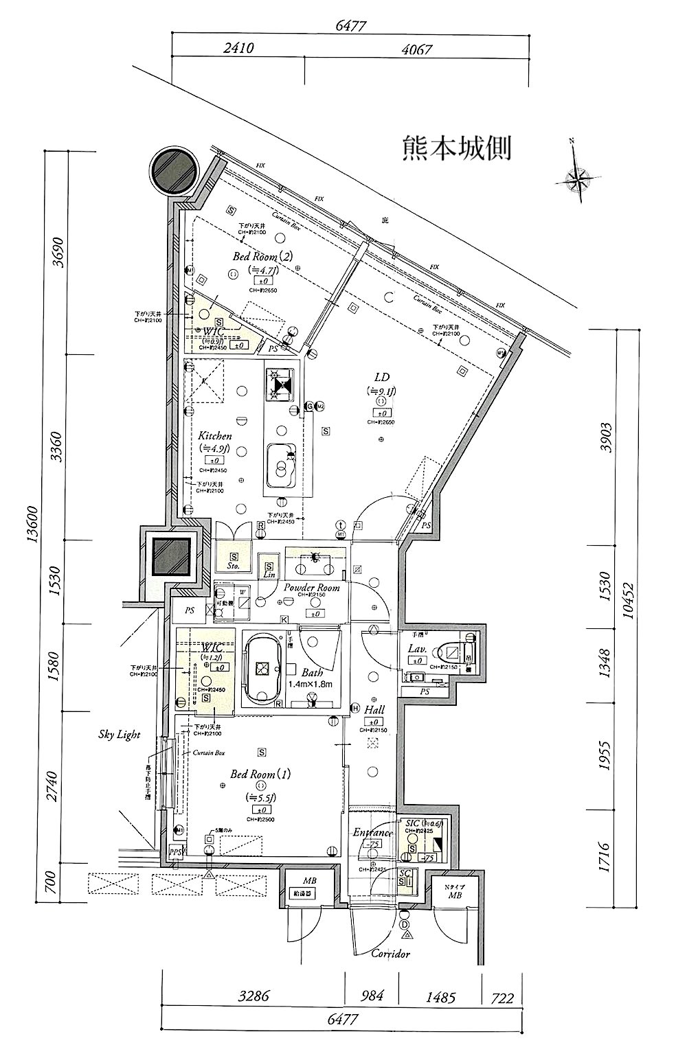 ザ・熊本ガーデンズ 2LDK　間取り