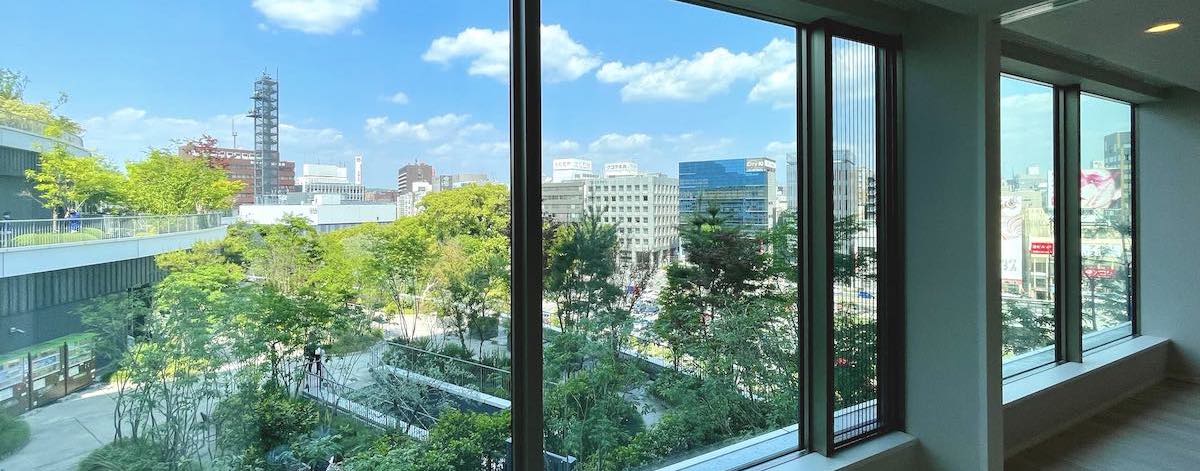 ザ・熊本ガーデンズの熊本城側リビングダイニング